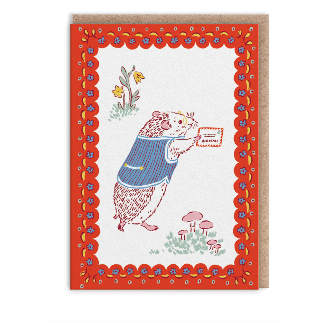 Pretty Hedgehog Mini Greeting Card