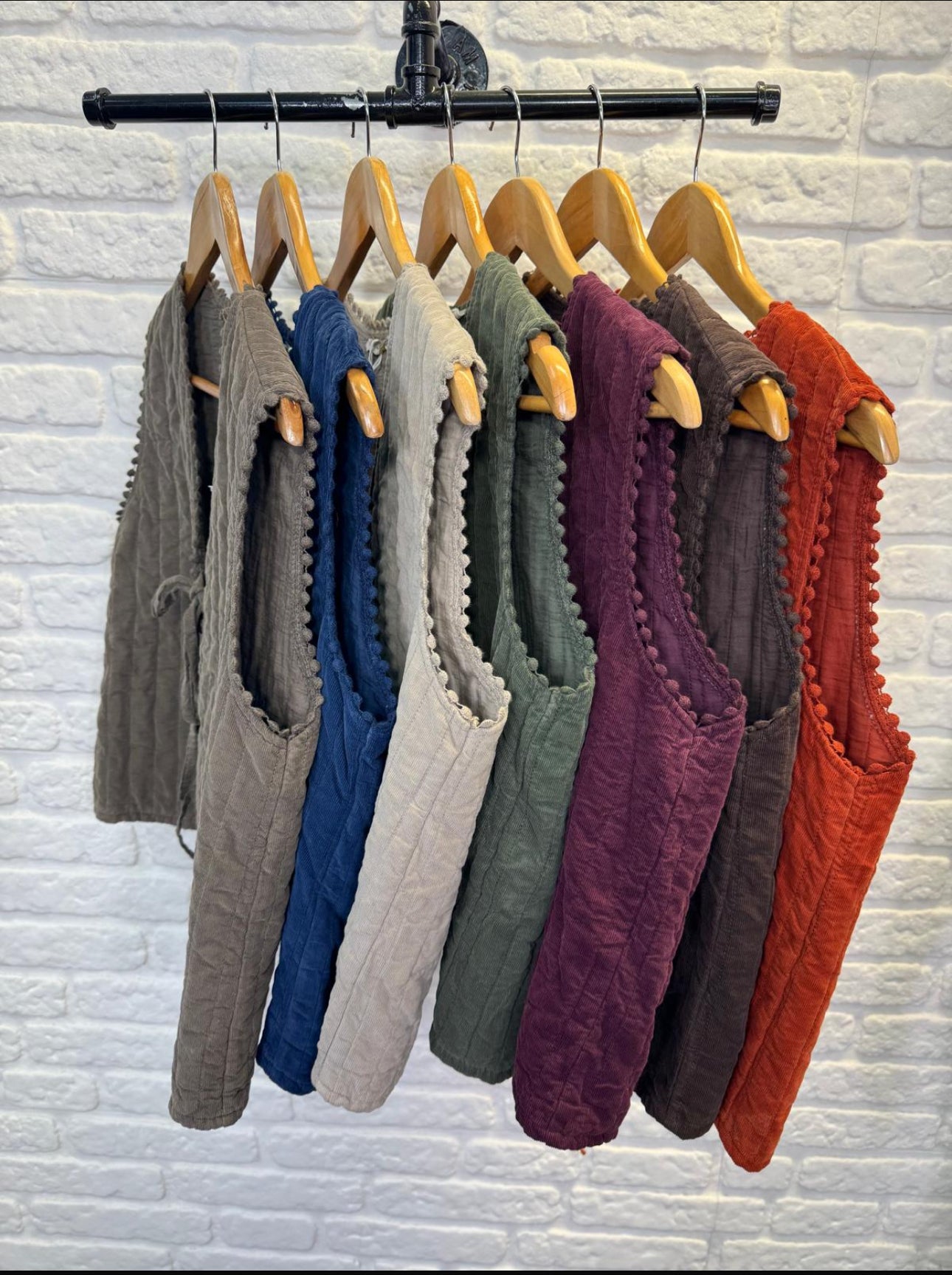 Aurina Quilted Needlecord Waistcoat