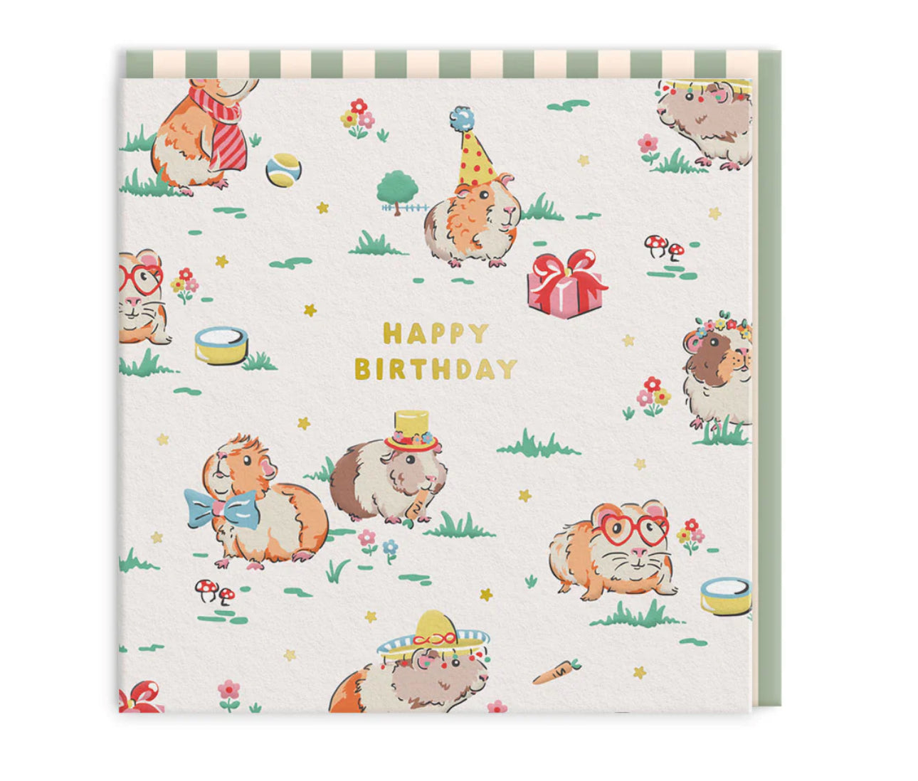 Happy Birthday Hamster Mini Greeting Card