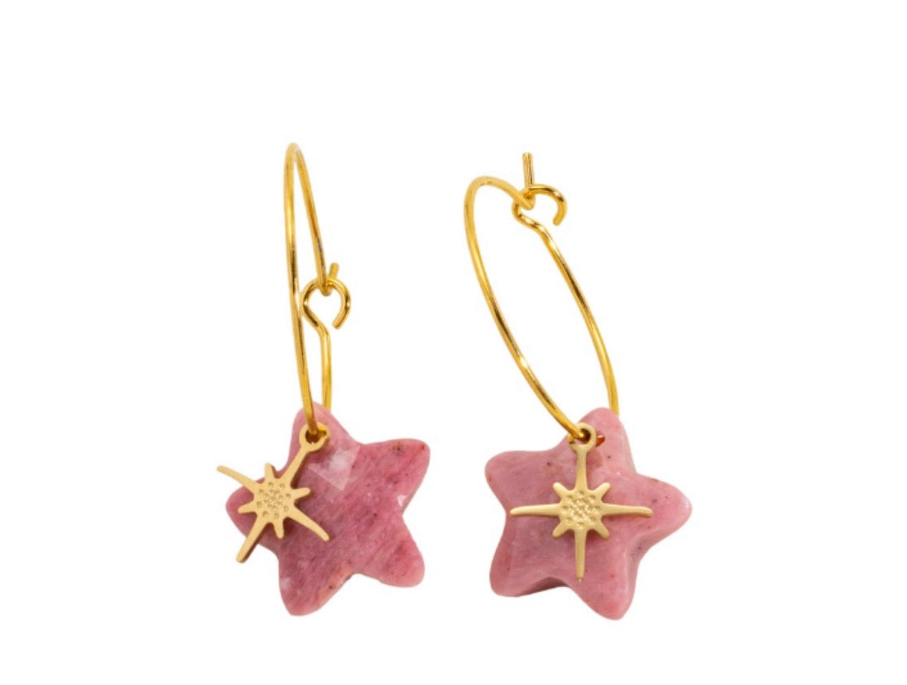 Super Star Hoop Earring - Pink