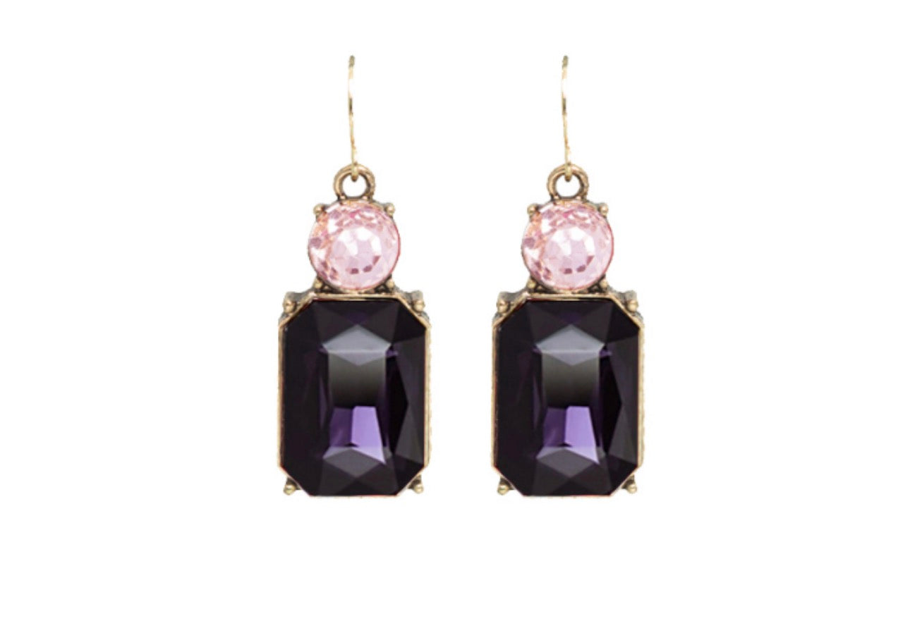 Vintage Gem Drop Earrings