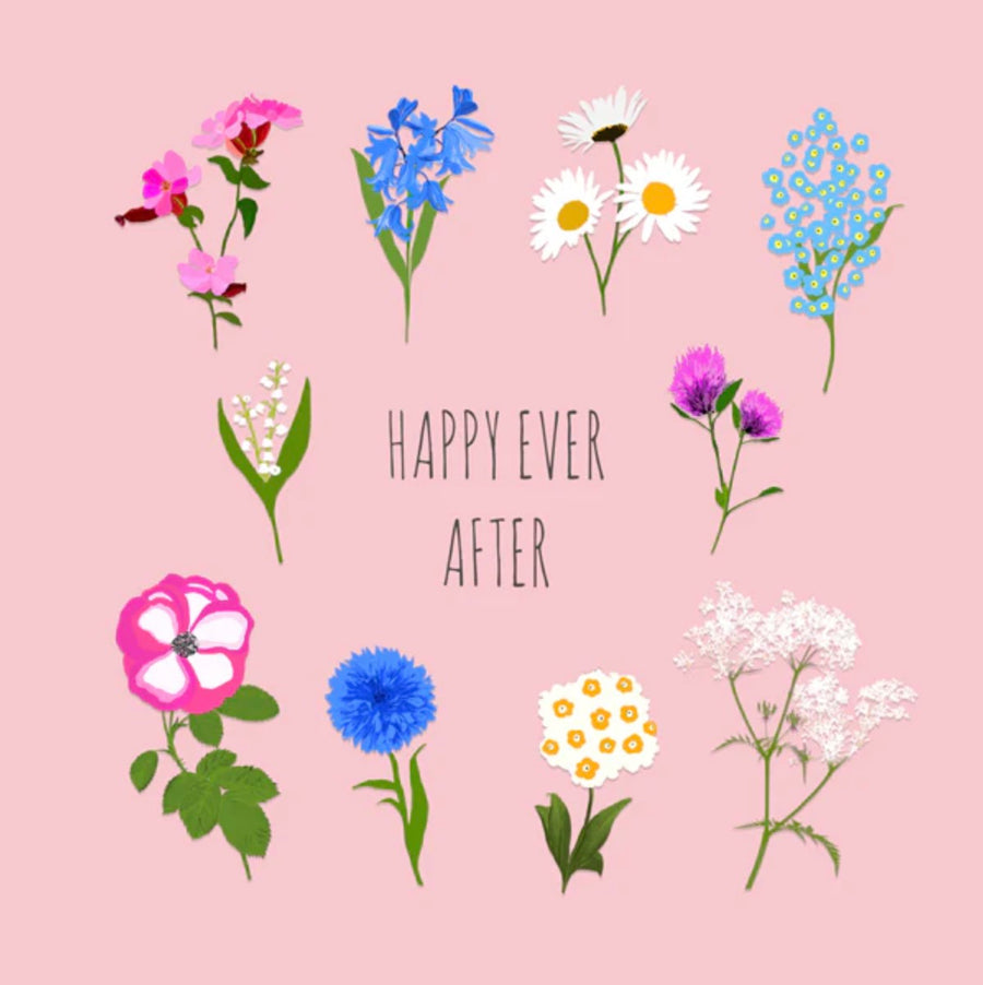 Floral Notes Card - Happy Ever After