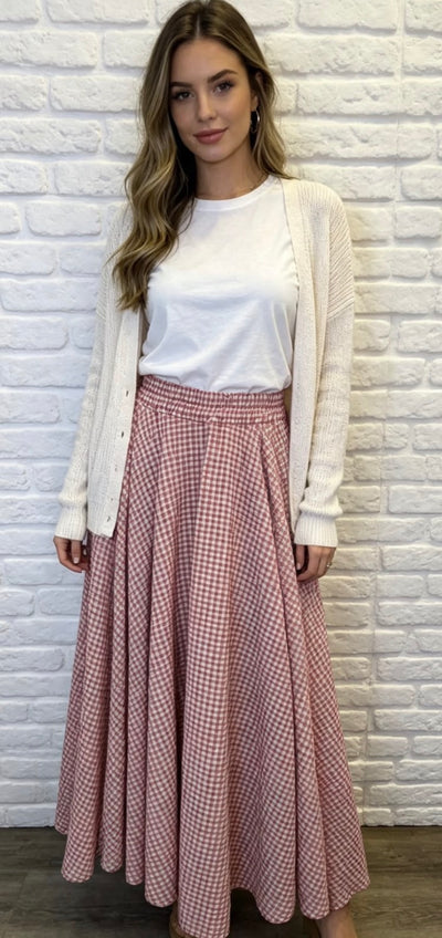 Gertie Gingham Maxi Skirt