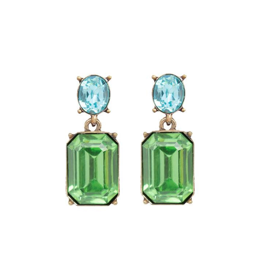 Vintage Gem Drop Earrings