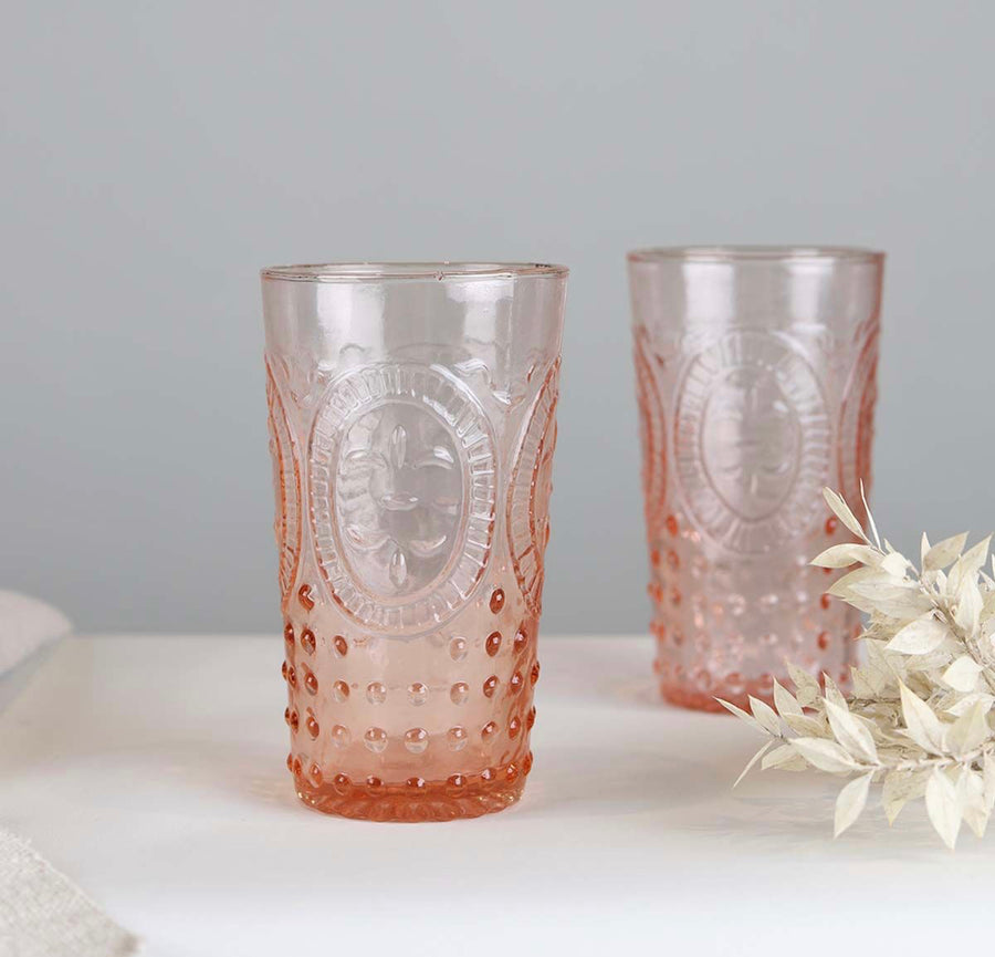Crown Recycled Glass Tumbler - Pink