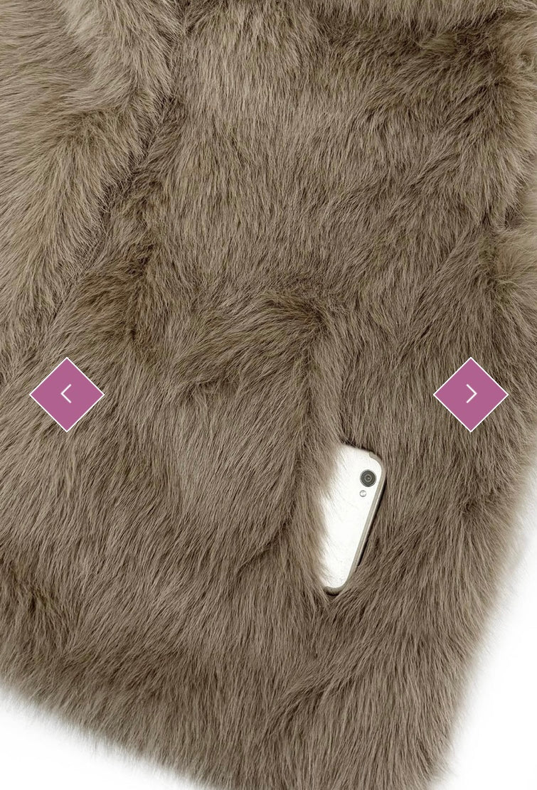 Oversized Lapel Faux Fur Gilet Aurina Pop UP Ltd