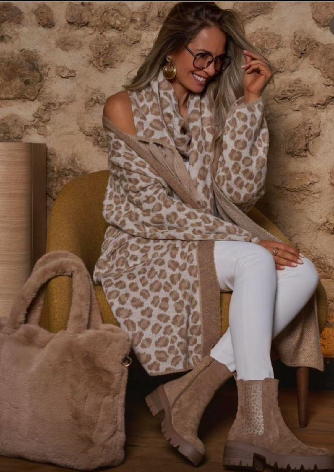 Laura Long Leopard Cardigan