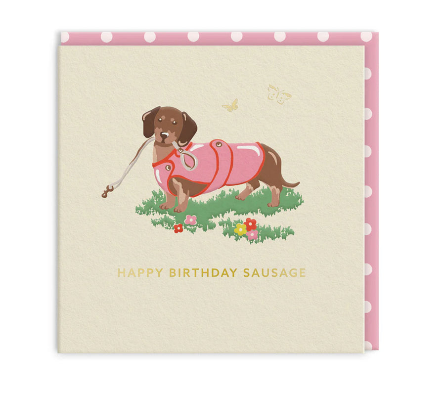 Happy Birthday Sausage Mini Greeting Card