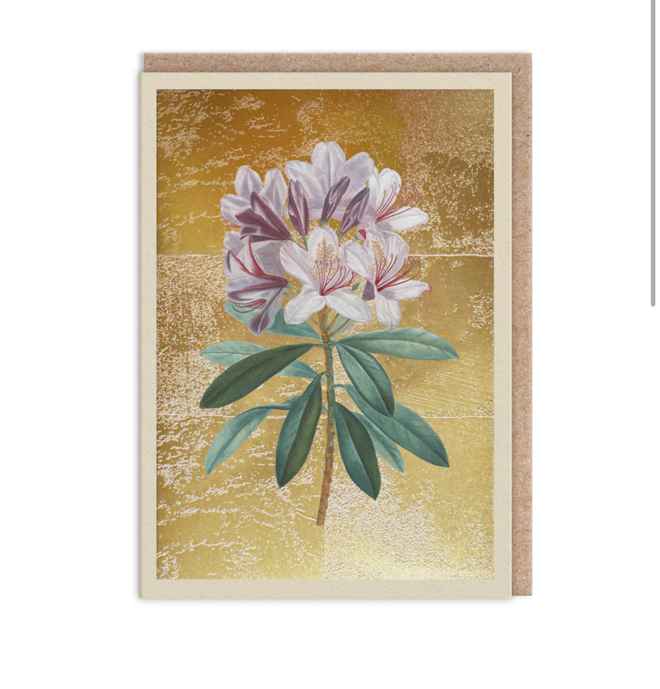 Hot Foil Rhodedendron Mini Greeting Card