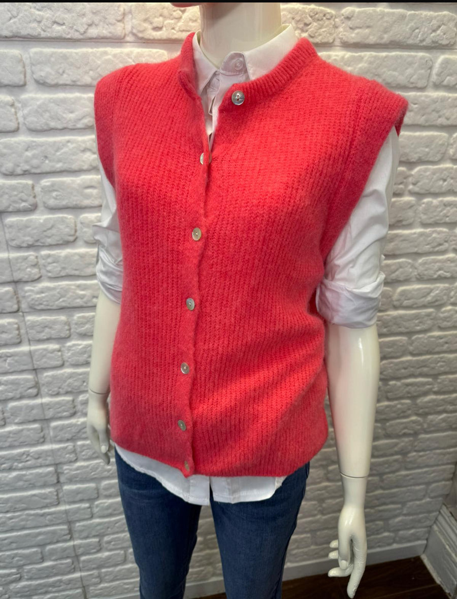 Ribbed Alpaca Knitted Cardigan