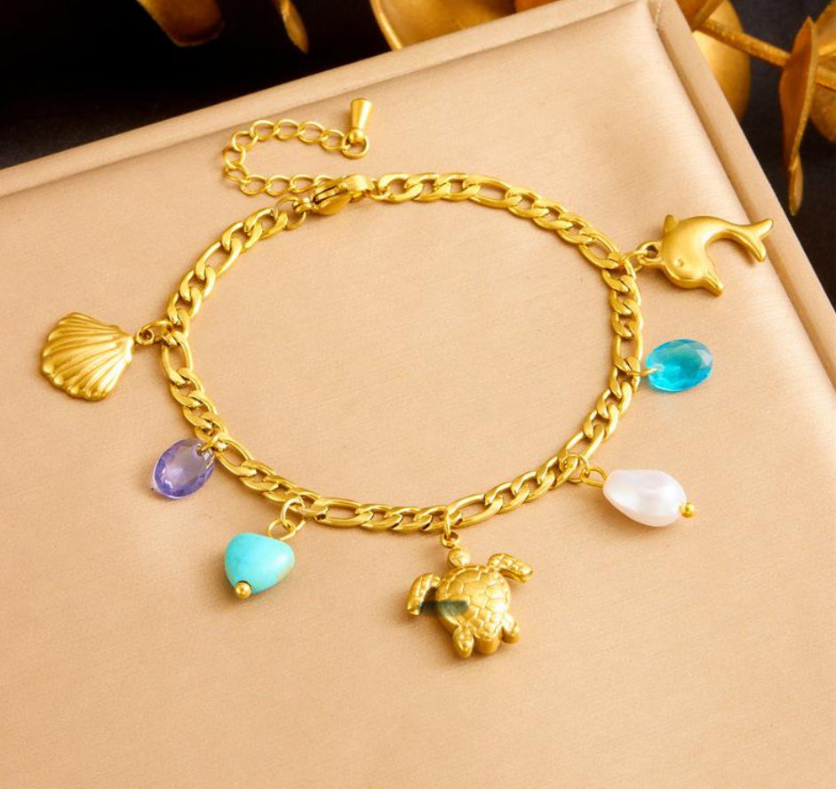 Sea Creatures Charm Bracelet Aurina Pop UP Ltd