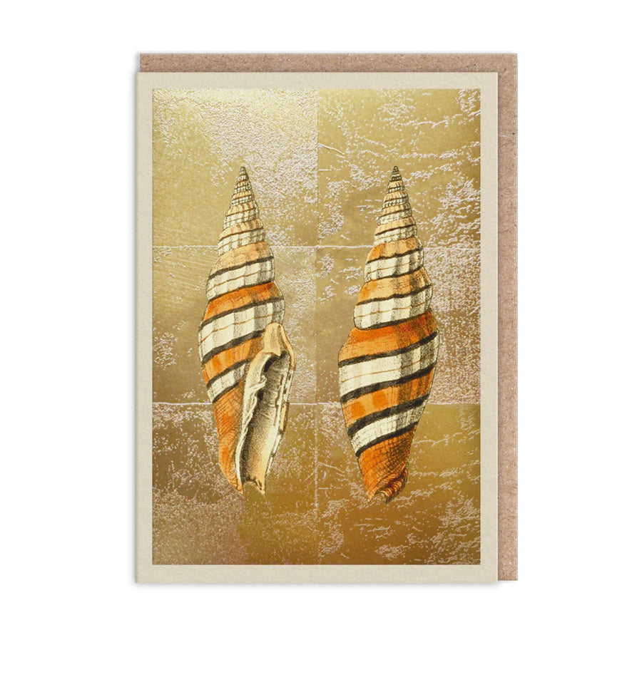 Hot Foil Shells Mini Greeting Card