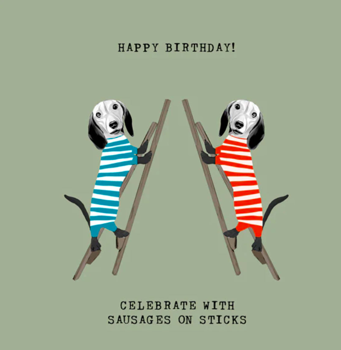 Sausages on Sticks Birthday Card