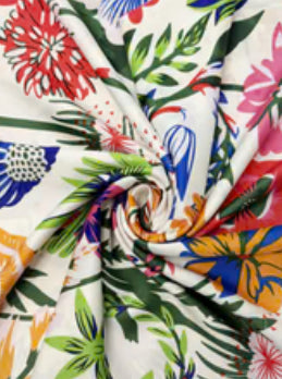 Silky Wallflower Print Square Scarf Aurina Pop UP Ltd