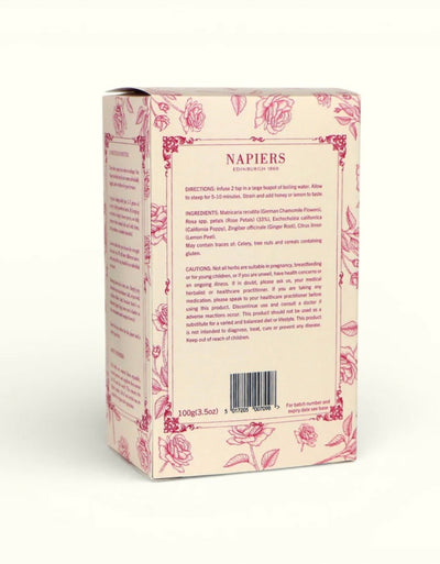 Napiers Rosy Calm Herbal Tea Blend Aurina Pop UP Ltd