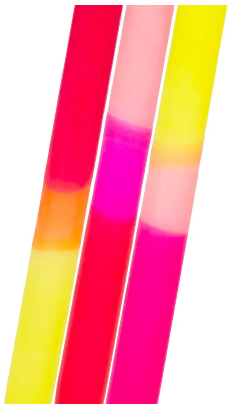 Neon Marble Dinner Candles - 3 Pack