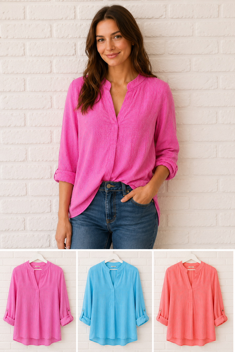 Sienna Hygge-Inspired Linen Blouse for Women – Contemporary Boutique Top