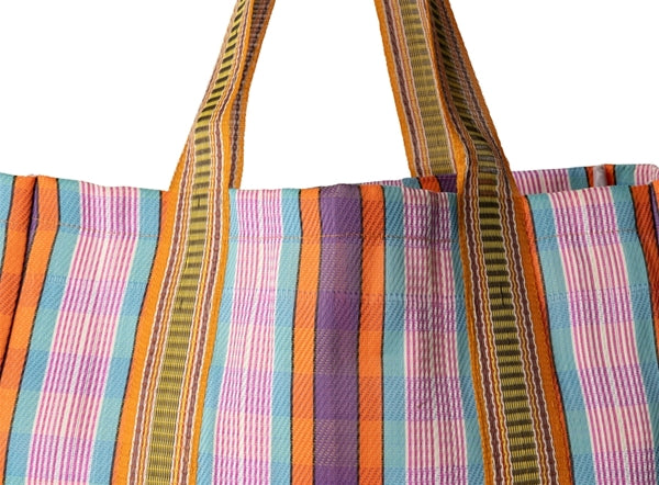 Large Chequered Tote Bag