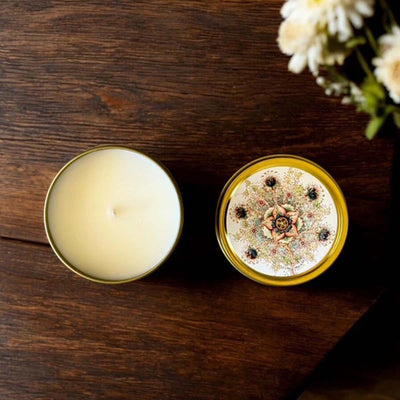 Navy Blue Scented Candle Tin