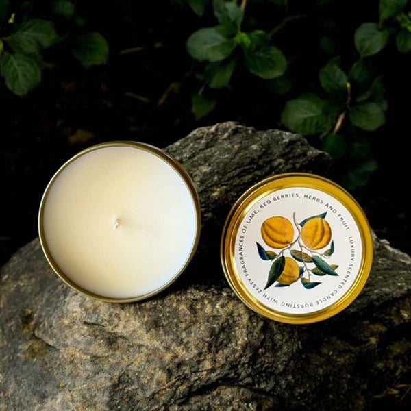 Lemon Tree Scented Candle Tin Aurina Pop UP Ltd