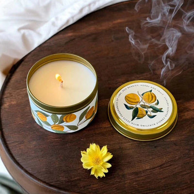 Lemon Tree Scented Candle Tin Aurina Pop UP Ltd