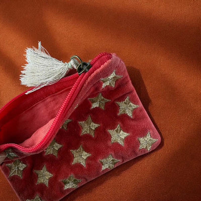 Orange Star Velvet Pouch Aurina Pop UP Ltd