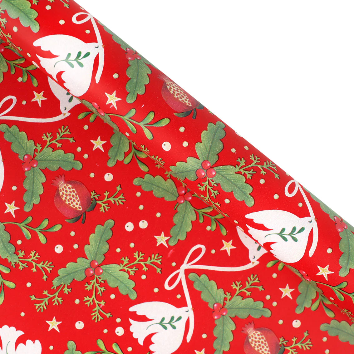 Folklore Green and Red Wrapping Paper