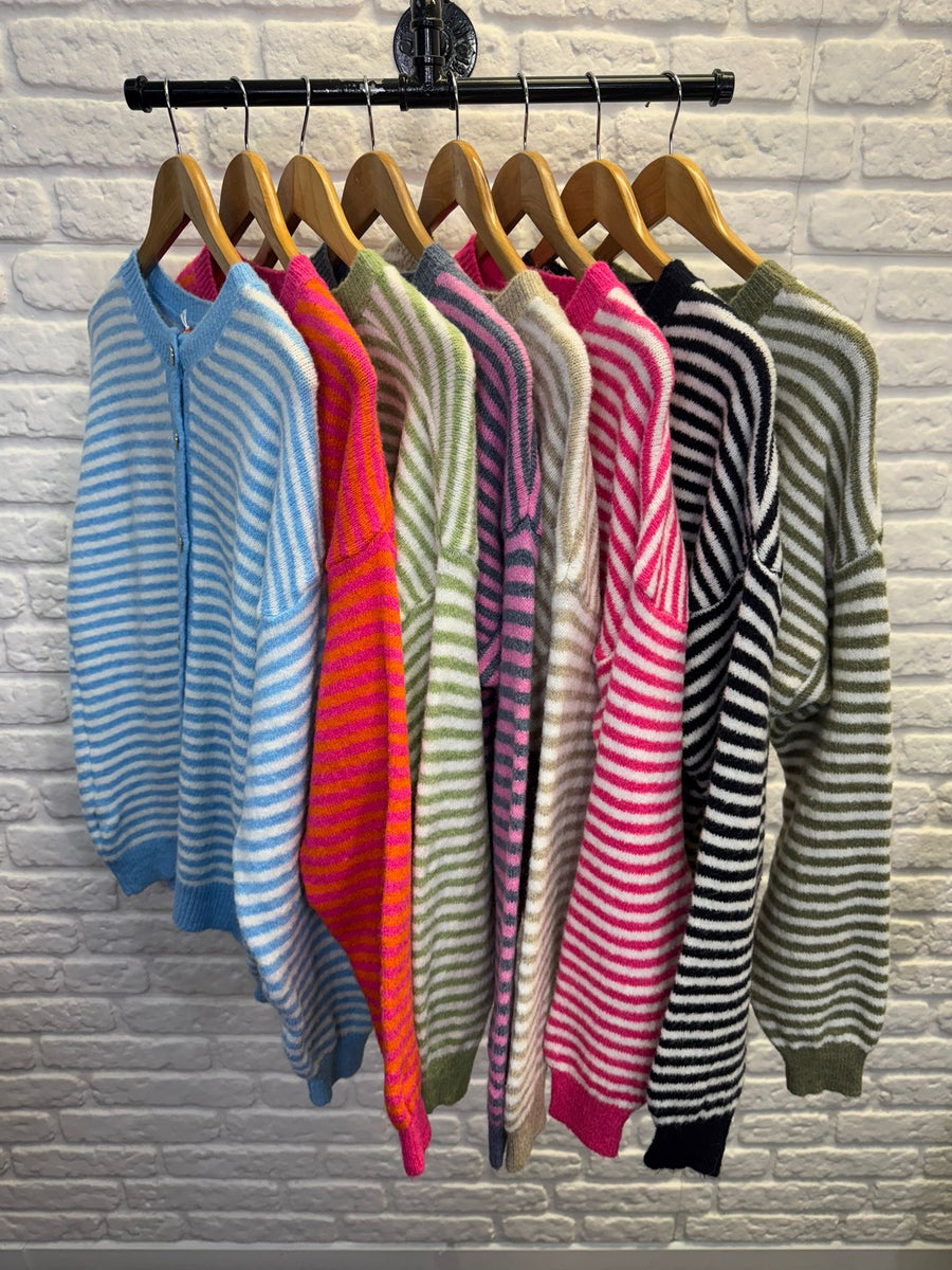 Ava Striped Cardigan
