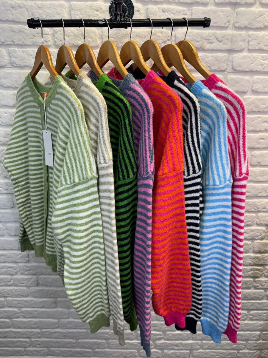Ava Striped Cardigan