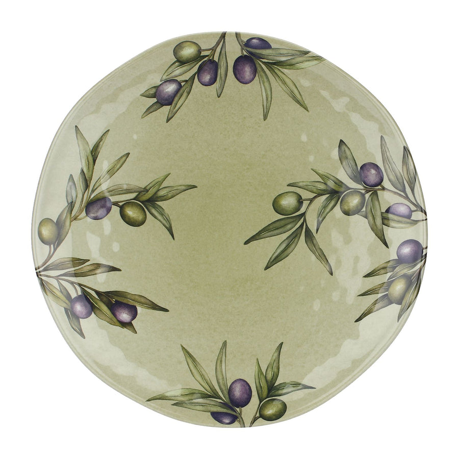 Melamine Olive Round Platter Tray