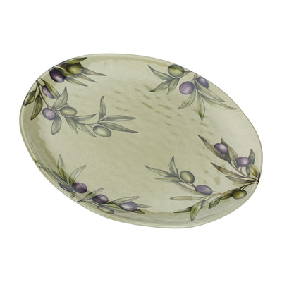 Melamine Olive Round Platter Tray