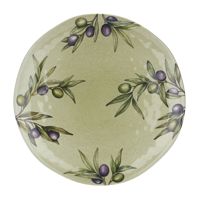 Melamine Olive Round Platter Tray
