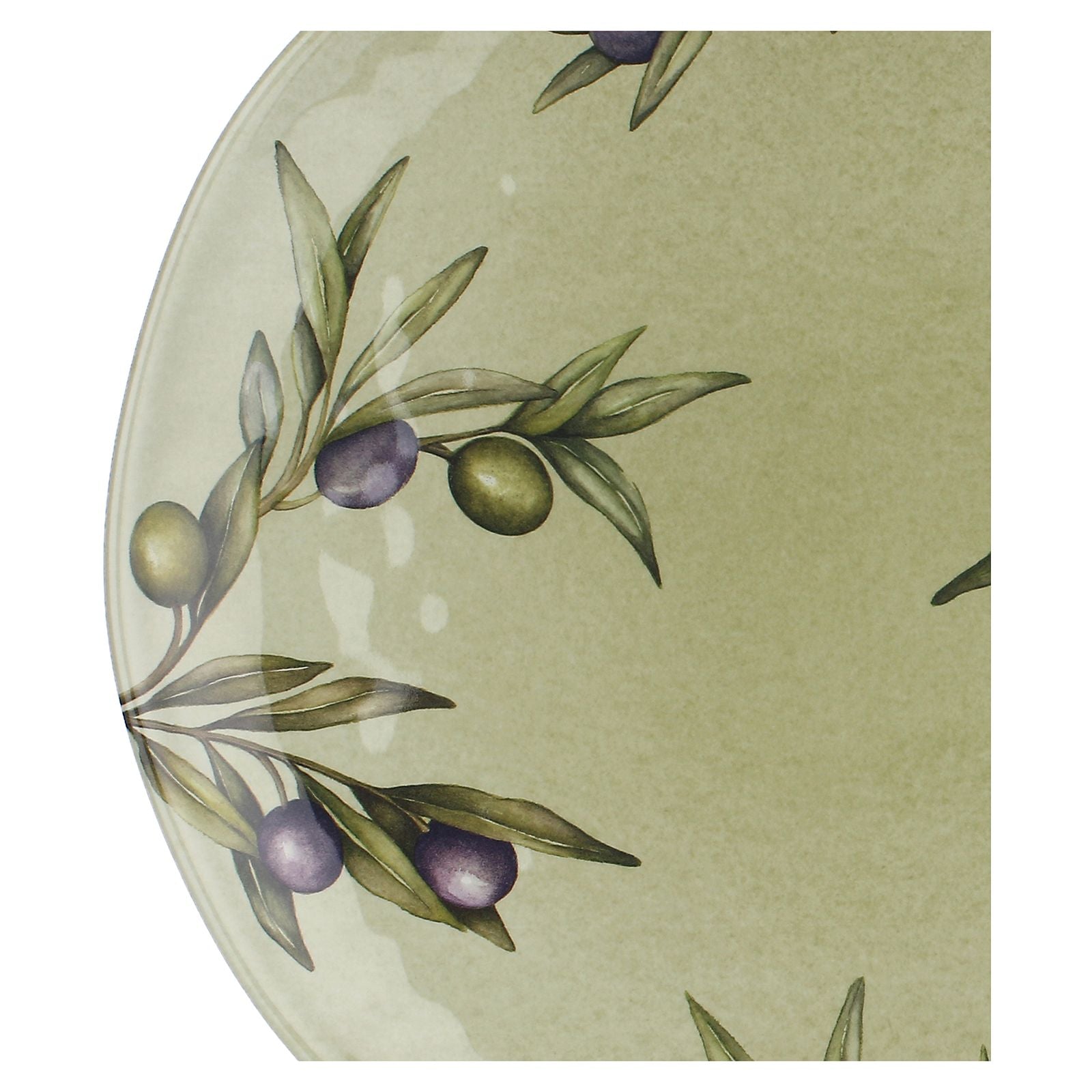 Melamine Olive Round Platter Tray