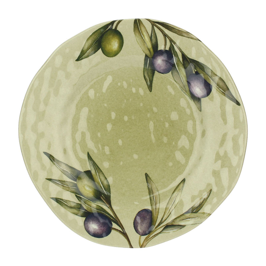 Set of Two Melamine Olive Salad Plates