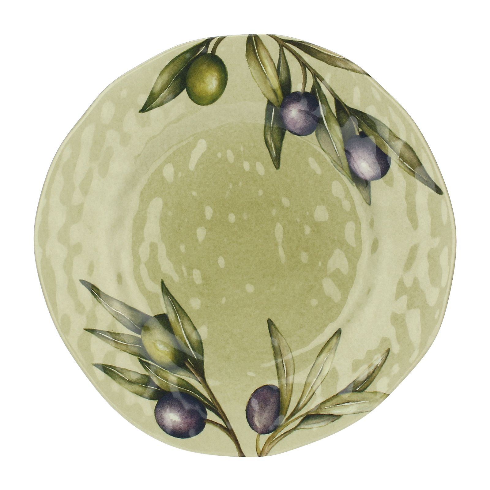 Set of Two Melamine Olive Salad Plates