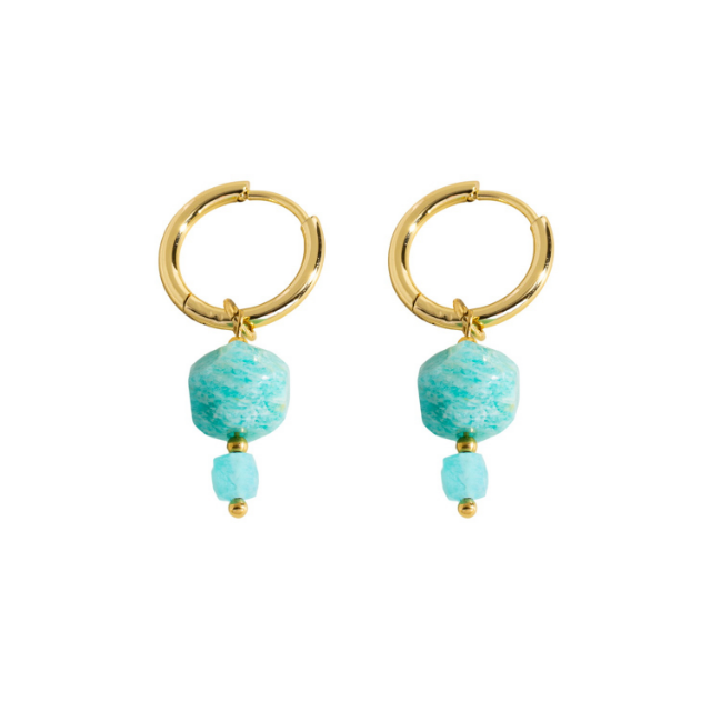Georgina Geometric Turquoise Huggie