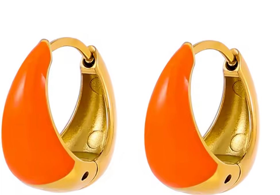 Orange Drop Earrings