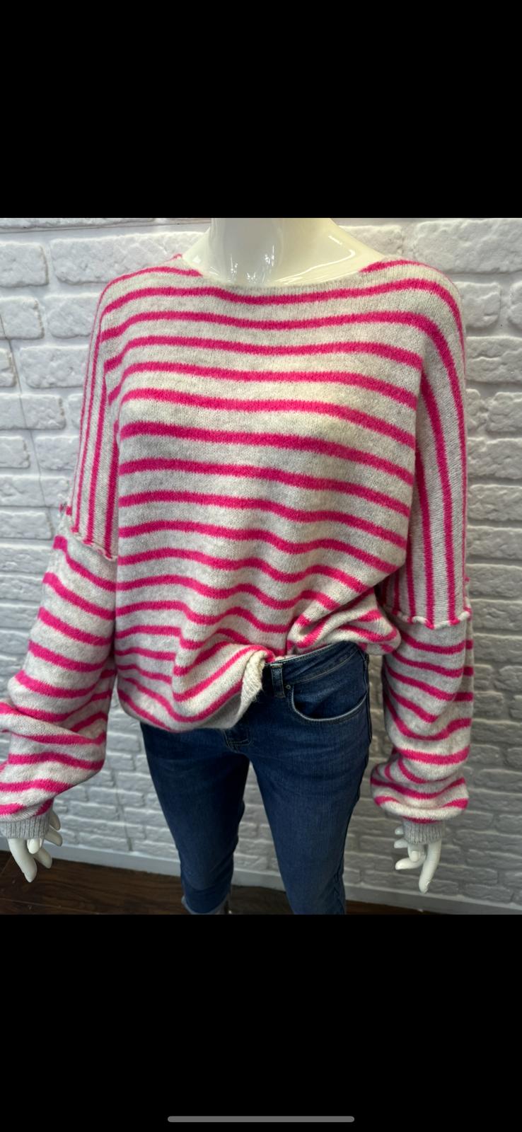 Striped Sloppy Jumper