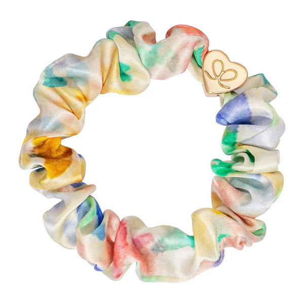 Gold Heart Silk Scrunchie Bloom