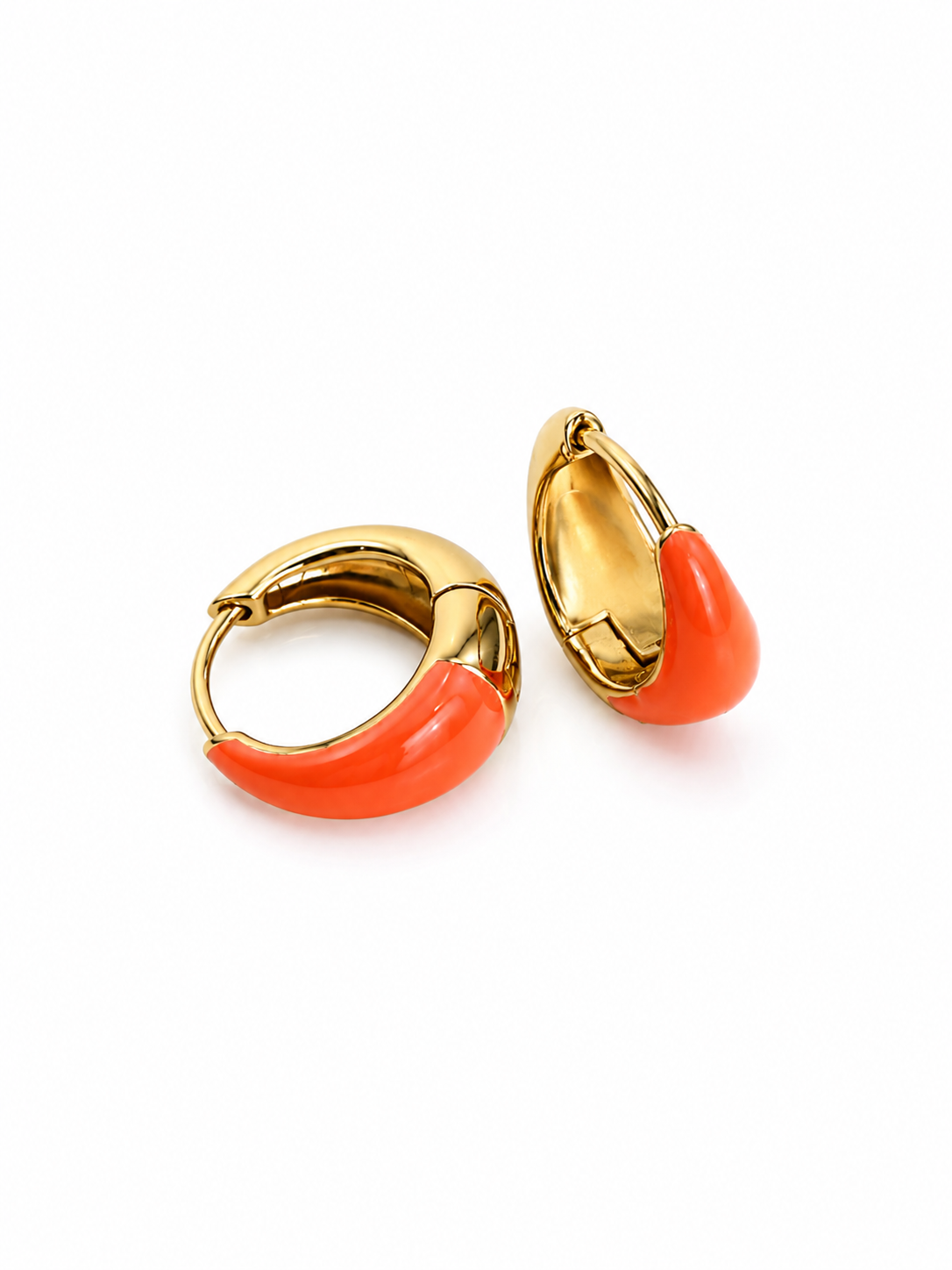 Orange enamel Huggies