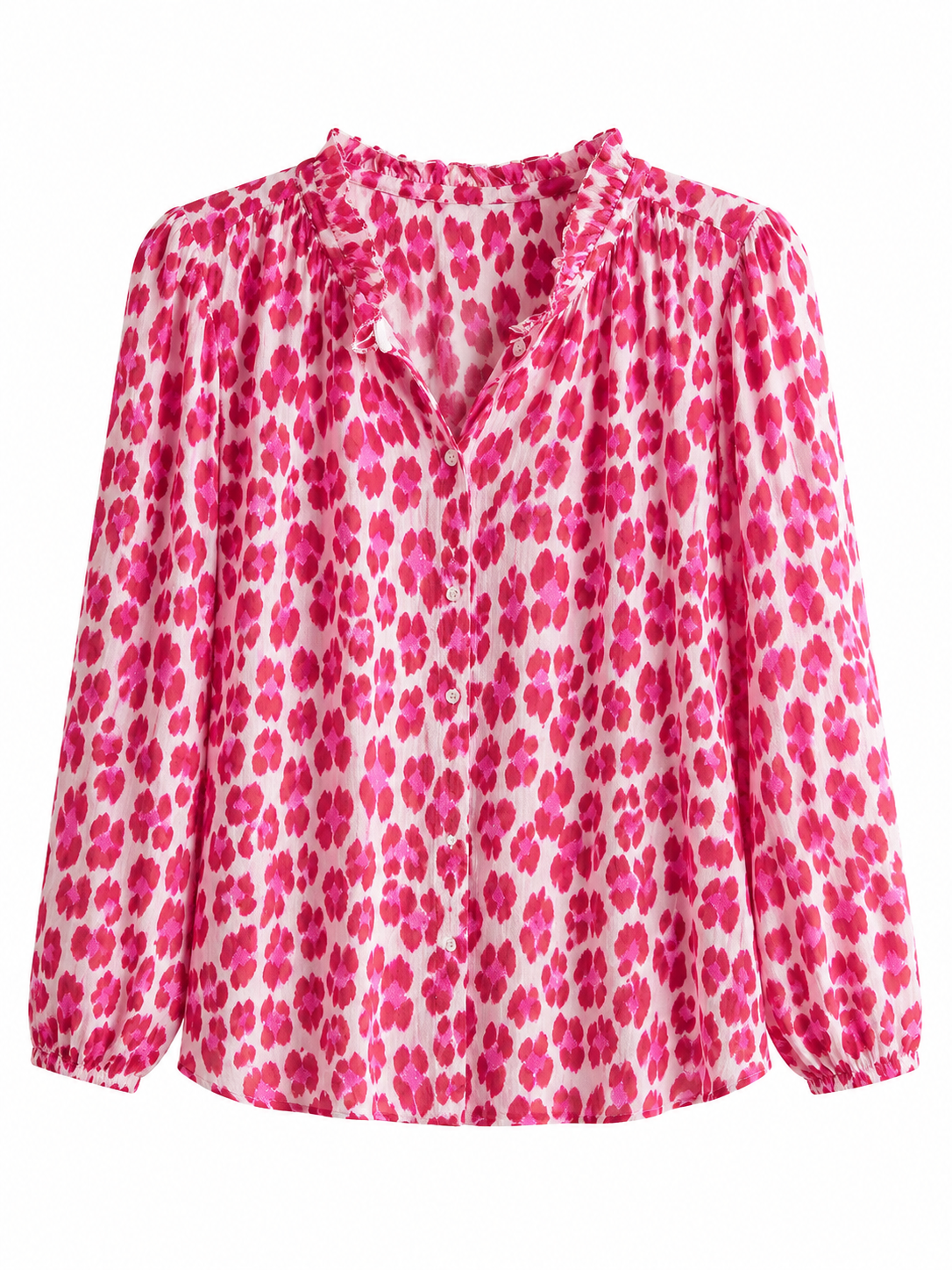 3/4 sleeve gypsy blouse leopard print