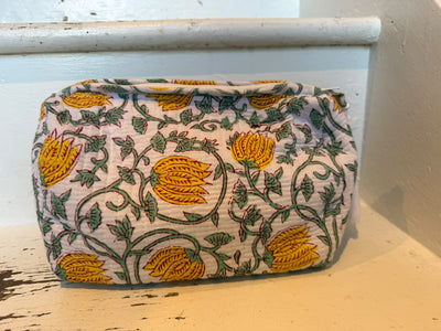 Aurina Block Printed Quilted Pouch