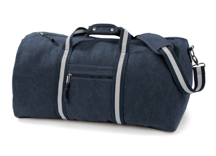 Personalised Vintage Canvas Weekend Bag