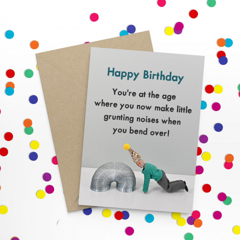 Grunting Birthday Card