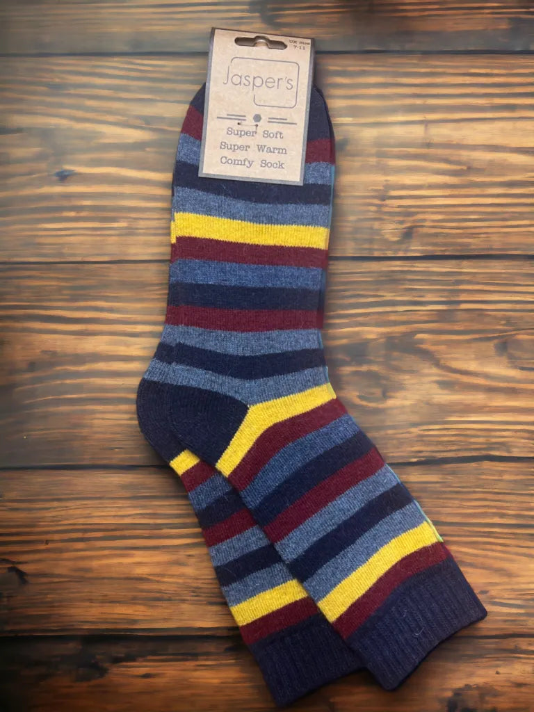 Striped Cosy Mens Socks Aurina Ltd
