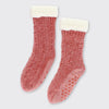 Super Soft Chenille Slipper Socks - Salmon Pink