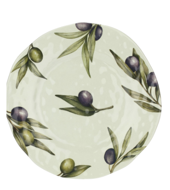 Set of 2 Melamine Olive Dinner Plate Aurina Pop UP Ltd