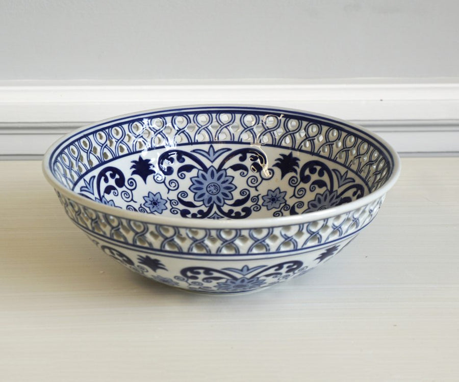 Medium Blue and White China Bowl