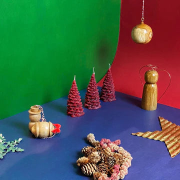 Small Recycled Candle Christmas Tree - Red