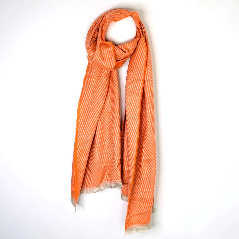 Paprika Herringbone Scarf